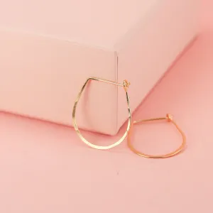 Mini Huggie Teardrop Hoops