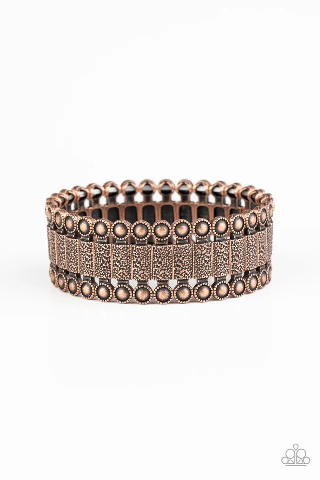 Paparazzi Bracelet ~ Rustic Rhythm - Copper