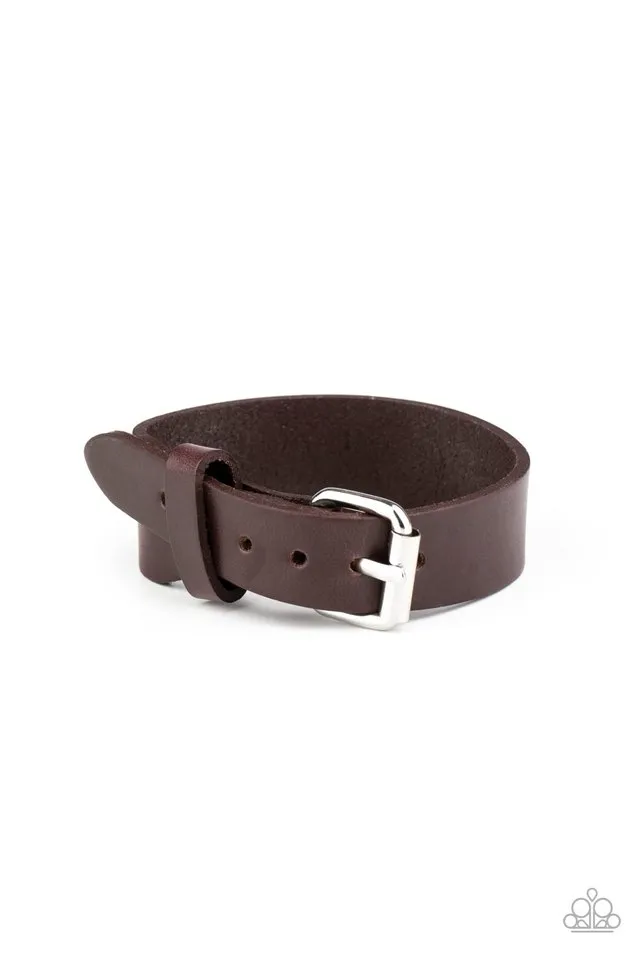 Paparazzi Bracelet ~ Tougher Than Leather - Brown