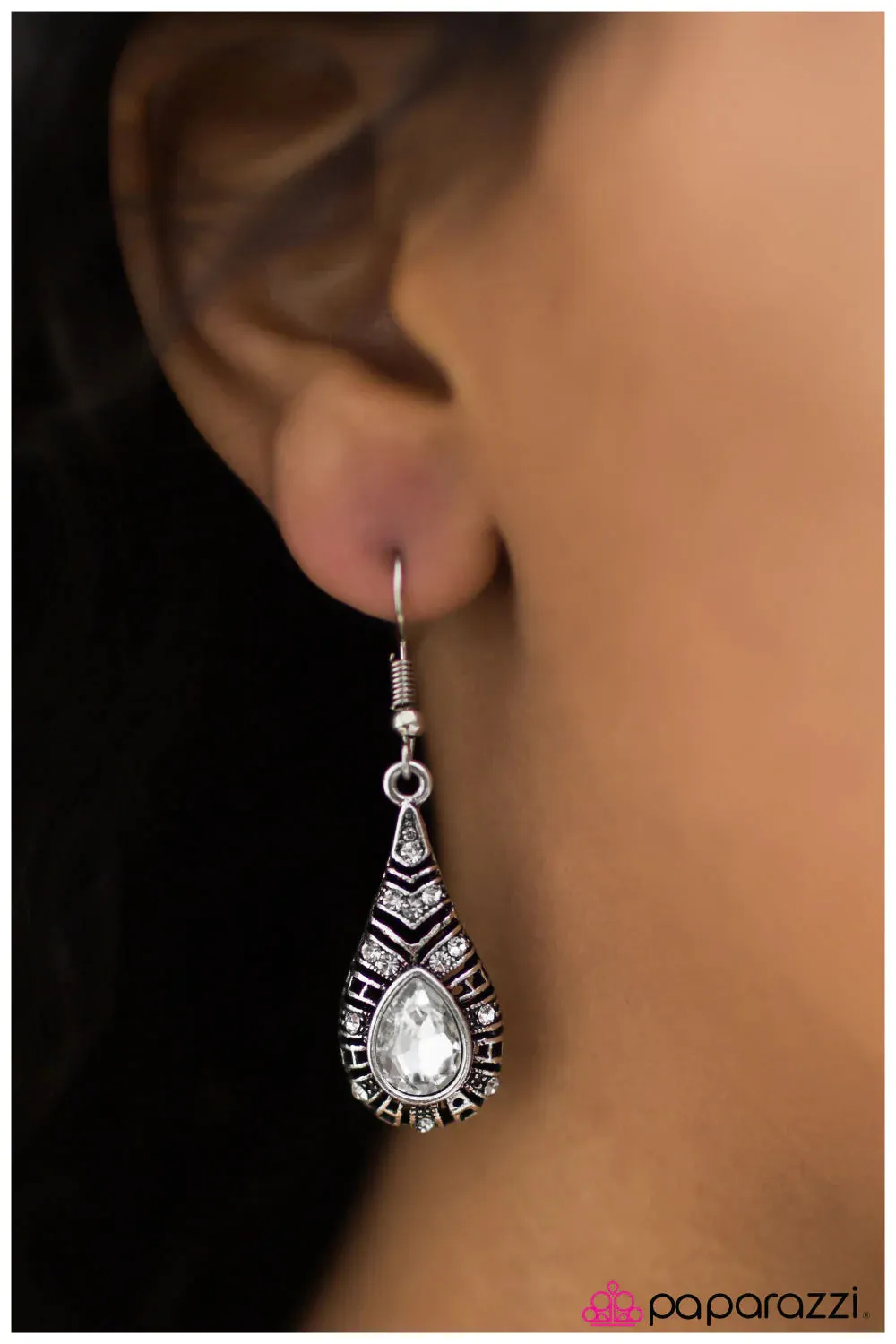 Paparazzi Earring ~ Yacht Show  - White