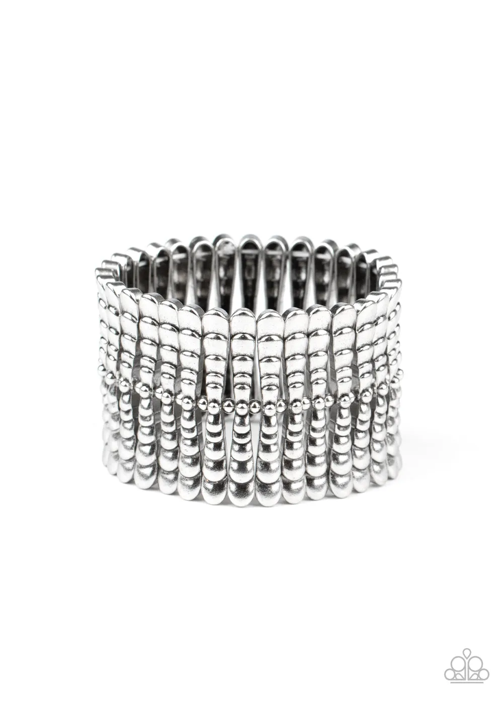 Paparazzi Level The Field - Silver Bracelet