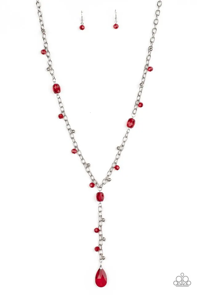 Paparazzi Necklace ~ Afterglow Party - Red