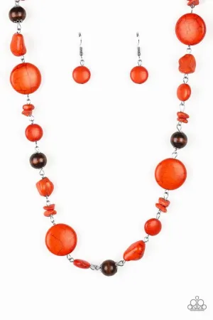 Paparazzi Necklace ~ Canyon Collection - Orange