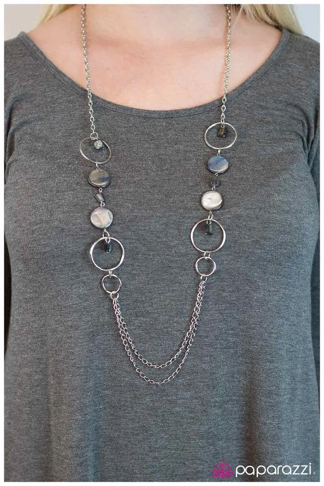 Paparazzi Necklace ~ Chalk It Up - Silver