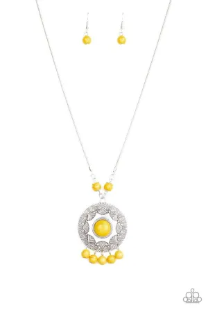 Paparazzi Necklace ~ Santa Fe Garden - Yellow