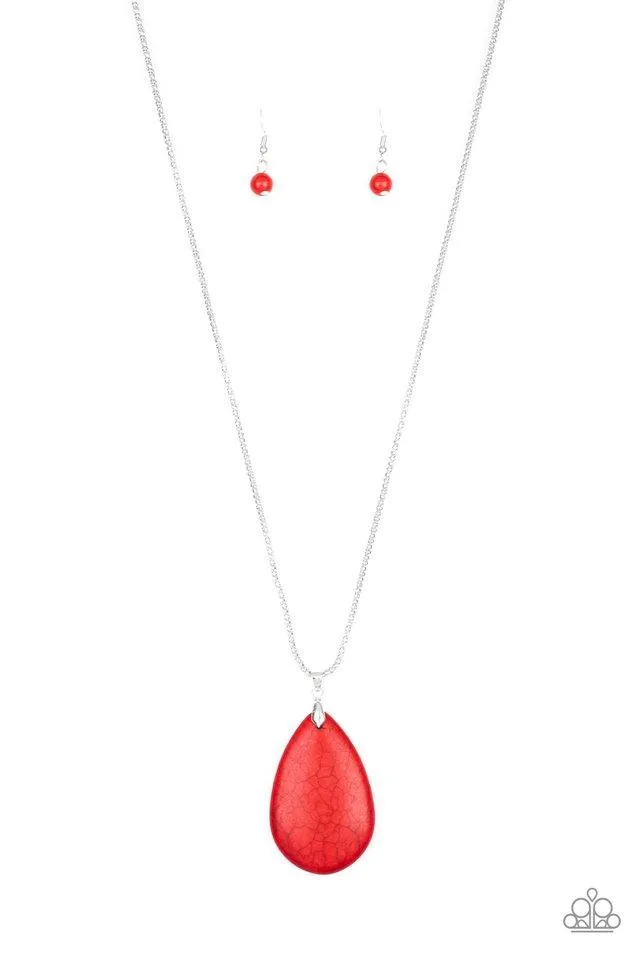 Paparazzi Necklace ~ Sedona Sandstone - Red