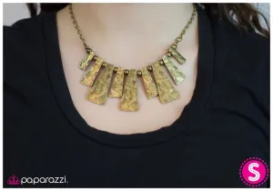 Paparazzi Necklace ~ Traditionally Tribal - Brass