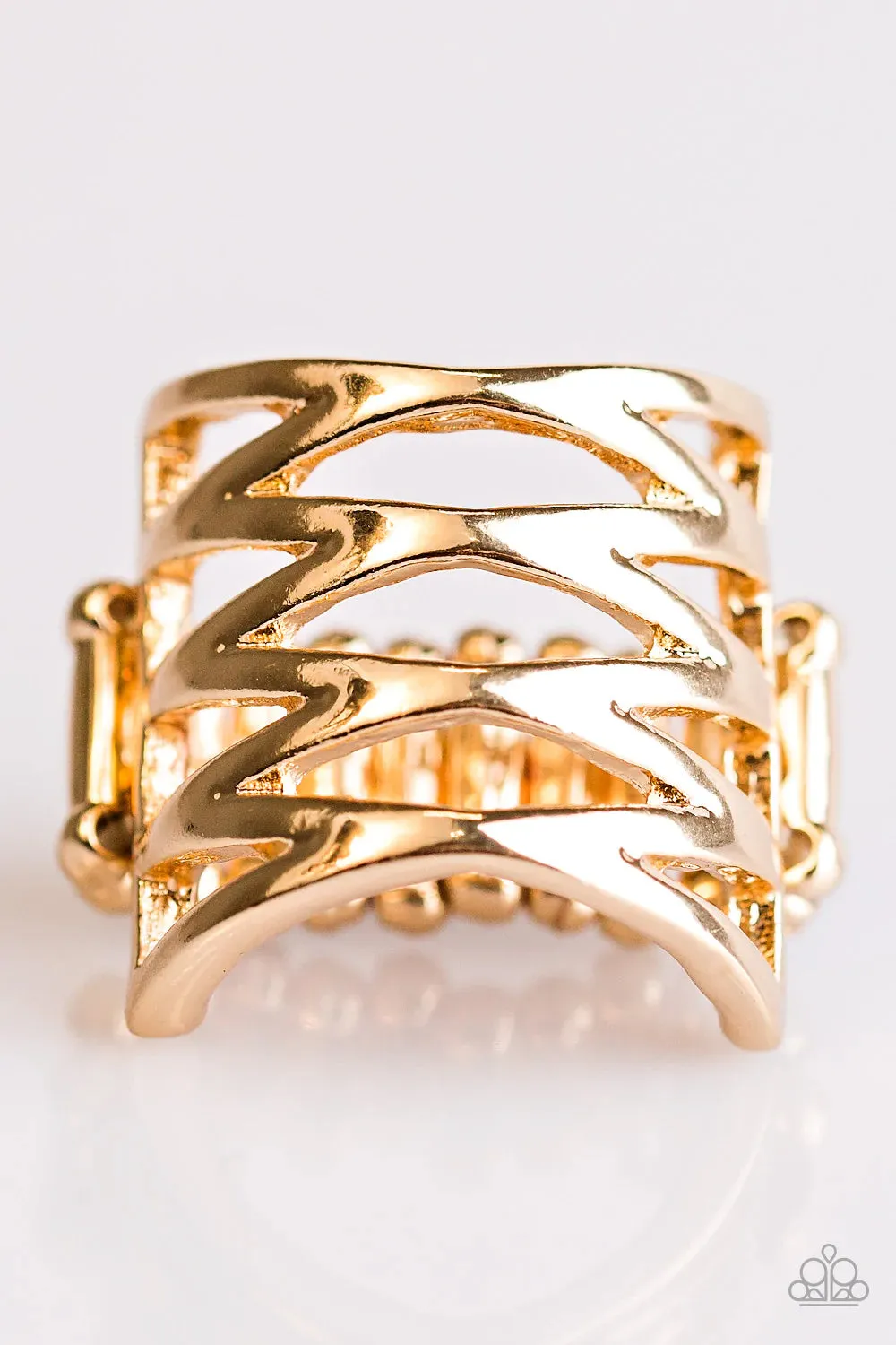 Paparazzi Ring ~ Trapped In Shimmer - Gold