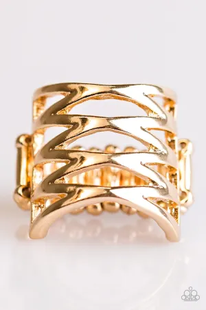 Paparazzi Ring ~ Trapped In Shimmer - Gold