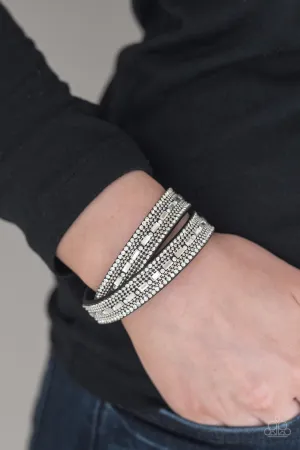 Paparazzi Shimmer and Sass Black Wrap Bracelet