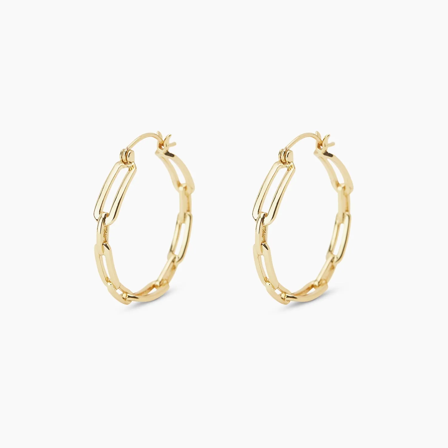 Parker Link Hoops in Gold