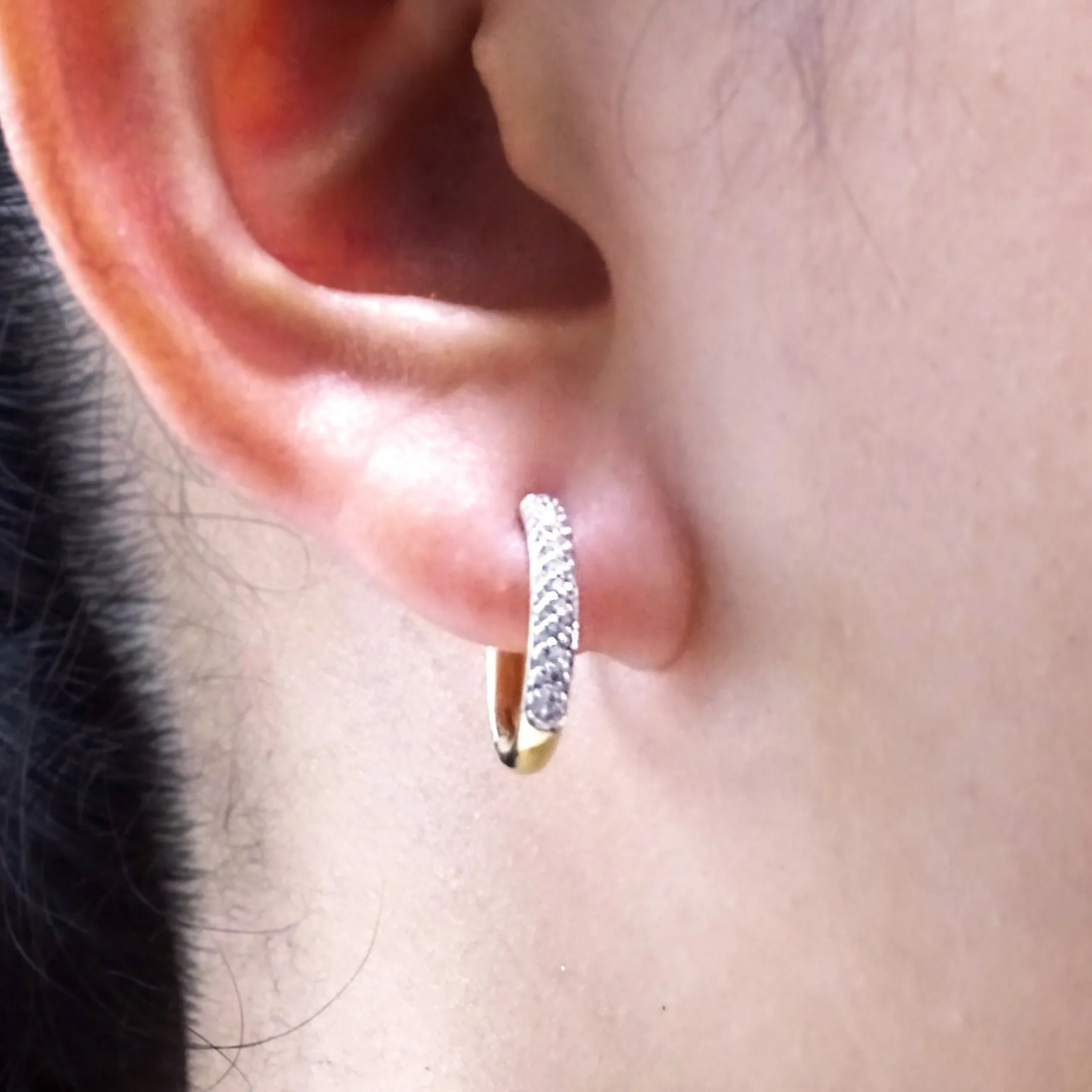 Pave Loop Diamond Earrings