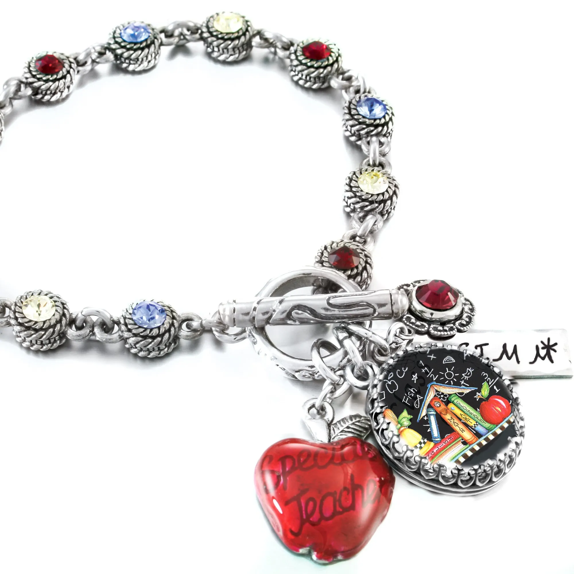 Personalized Teacher Charm Bracelet