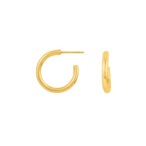 Post Modern Hoops in Gold - 3/4"