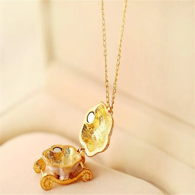 Princess Fairy Carriage Necklace Exquisite Pendant