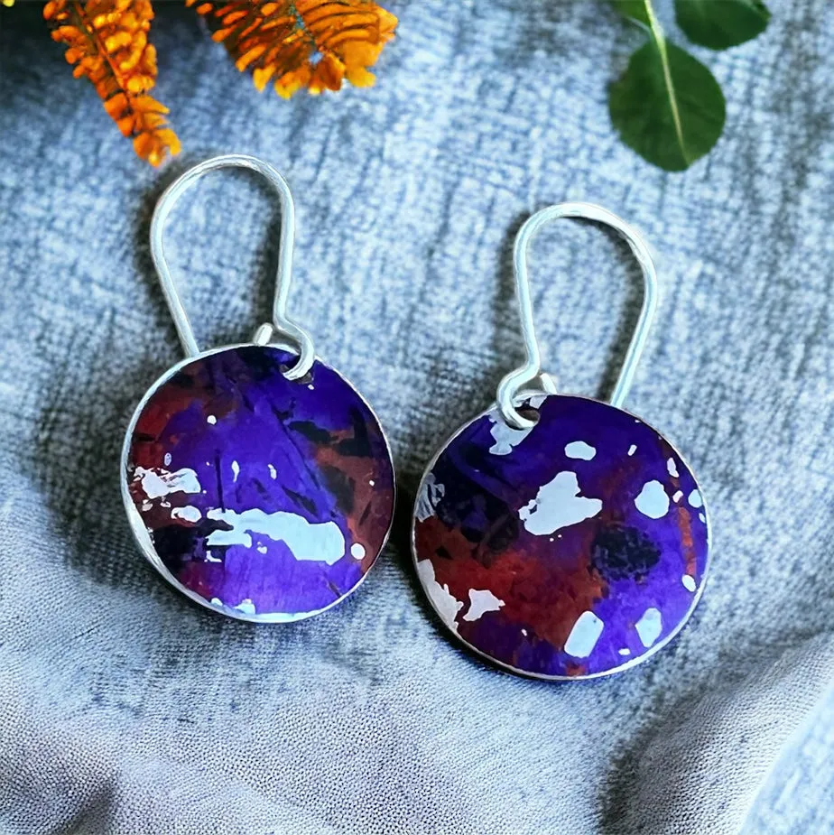 Purple mix vibrant earrings