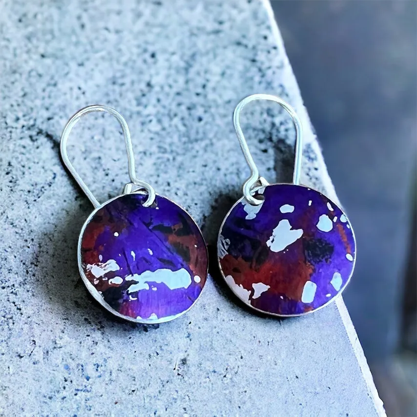 Purple mix vibrant earrings