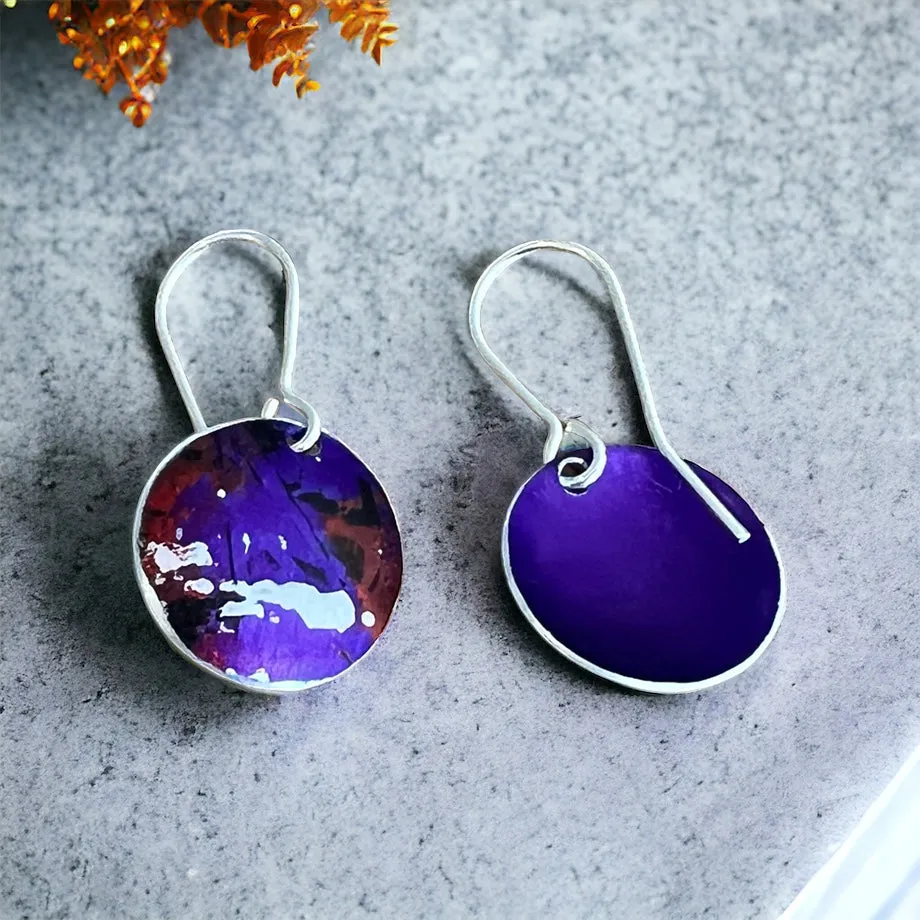 Purple mix vibrant earrings