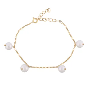 Quatre Pearls Silver Bracelet - From Purl