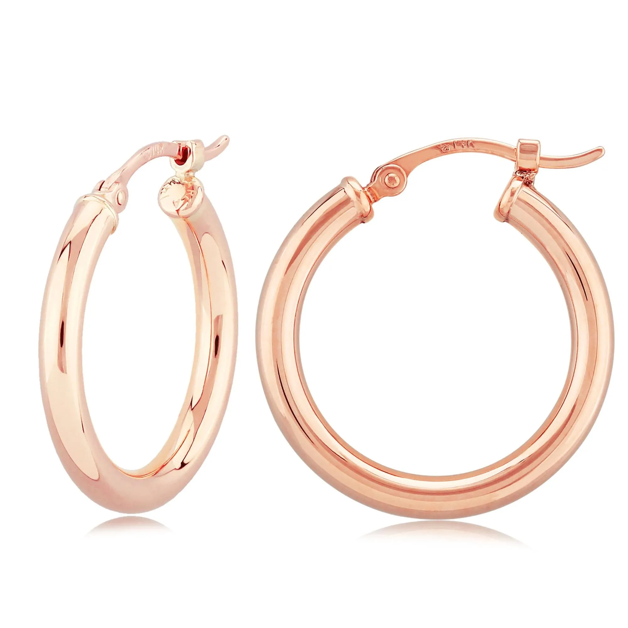 Rose Gold Tube Hoops Carla | Nancy B.