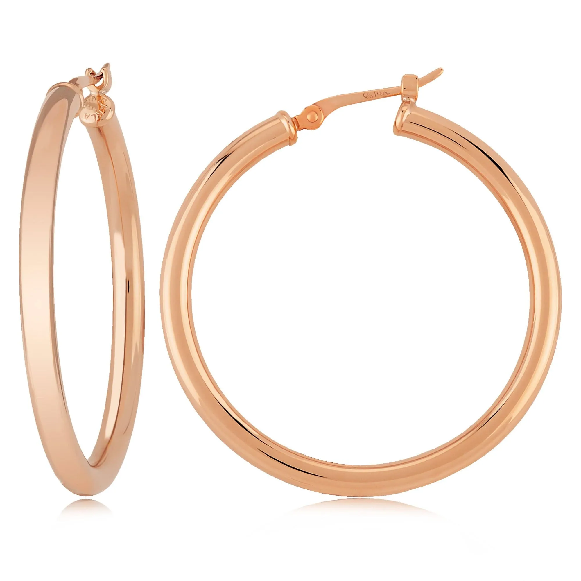 Rose Gold Tube Hoops Carla | Nancy B.