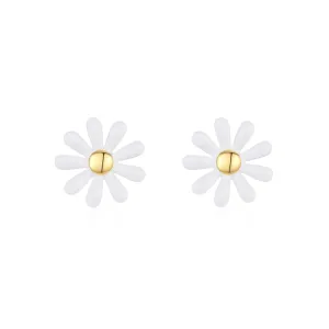 S925 Silver Small Flower Earrings With Sweet Korean Daisy Design