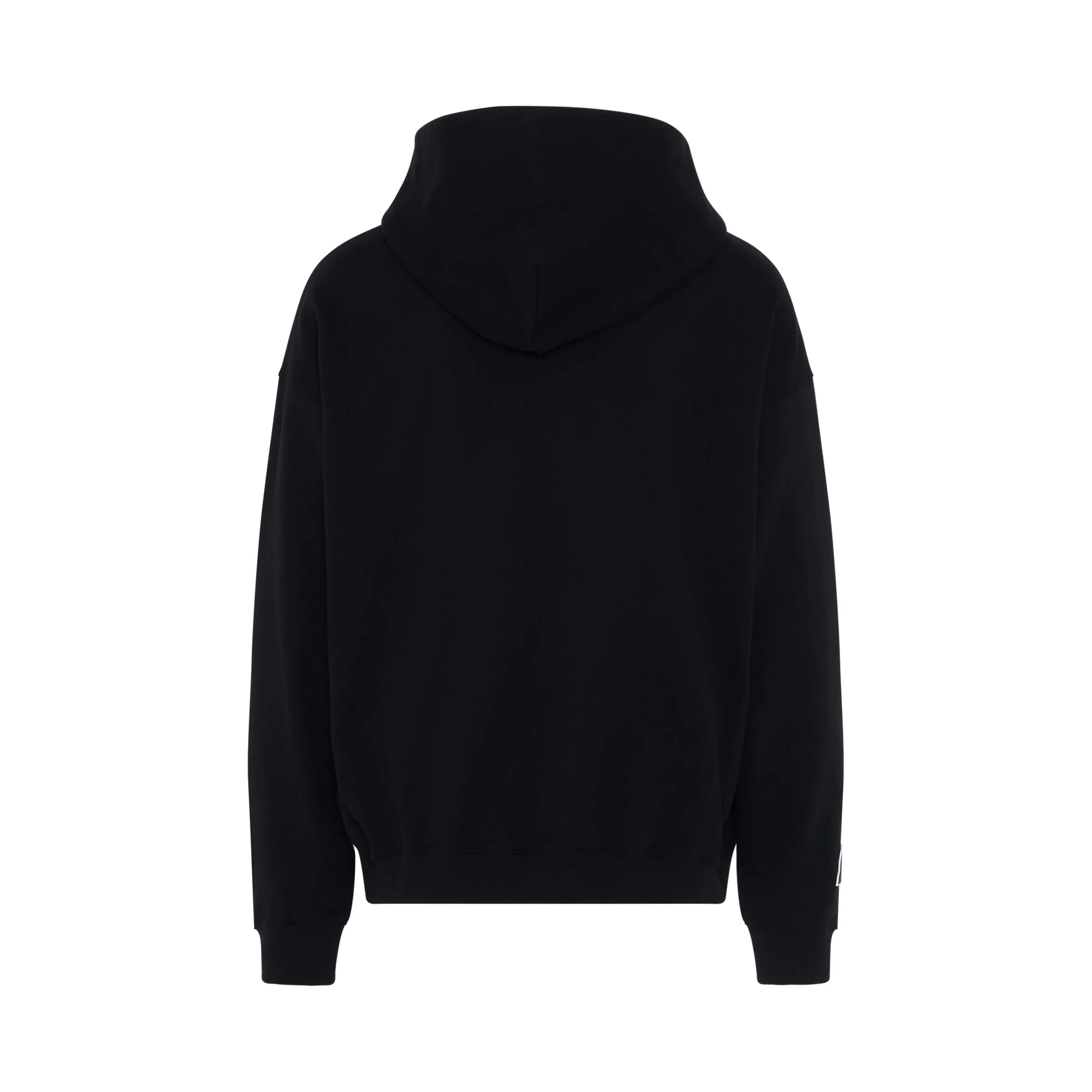 Simple Front Logo Hoodie in Black