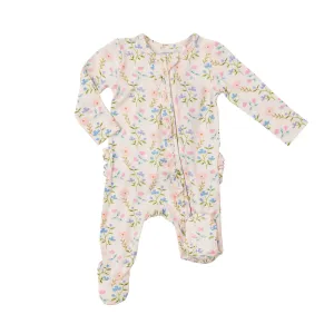 Simple Pretty Floral 2-Way Ruffle Footie