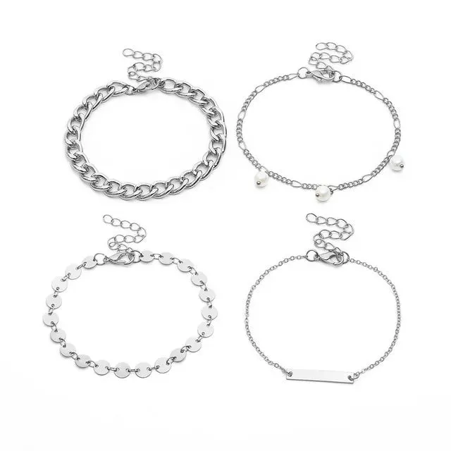 Snake Chain Bracelets Set for Women