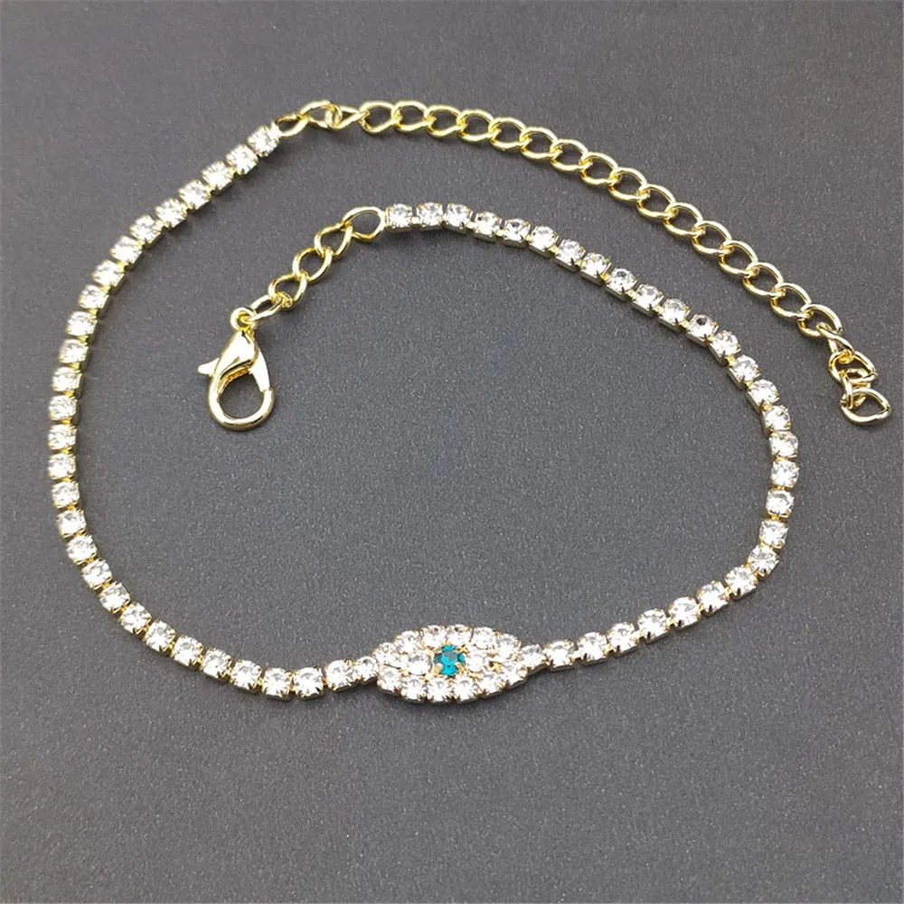 Sparkling Round Cubic Zirconia Anklet Leg Bracelet