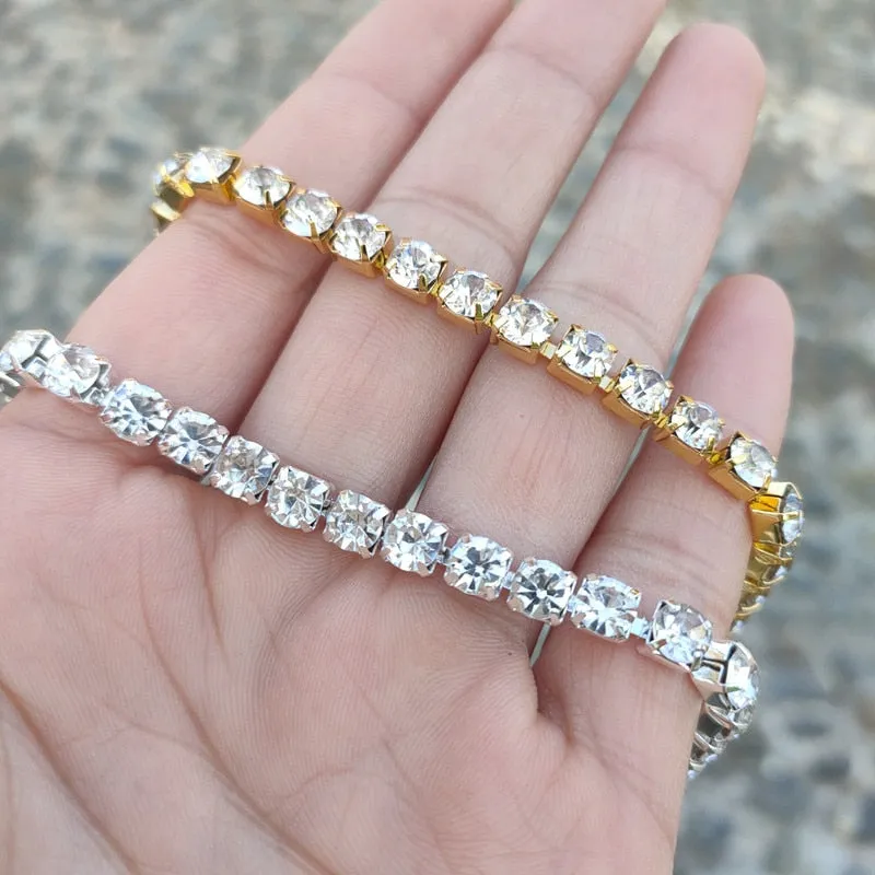 Sparkling Round Cubic Zirconia Anklet Leg Bracelet