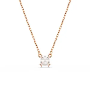 Stilla Rose Gold-tone Plated White Square Cut Pendant 5701904