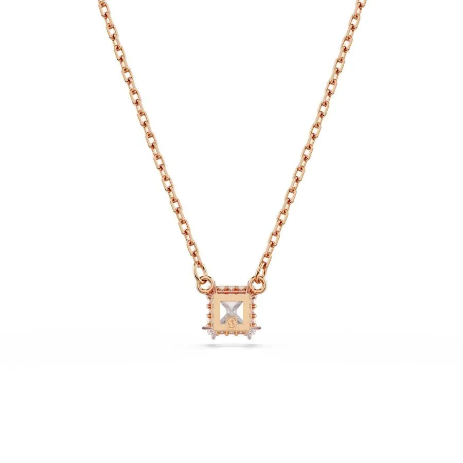 Stilla Rose Gold-tone Plated White Square Cut Pendant 5701904