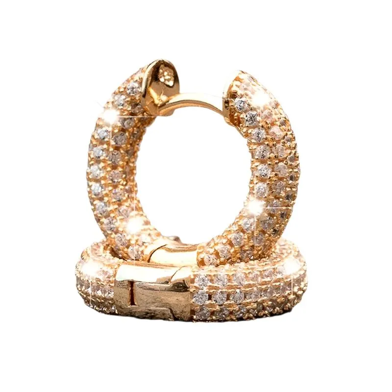 TEEK - Small Paved CZ Hoops 3 Tones