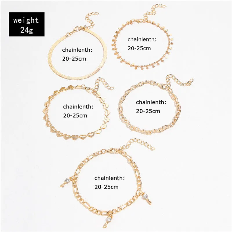 Trendy Snake Chain Anklets For Women Foot Jewelry