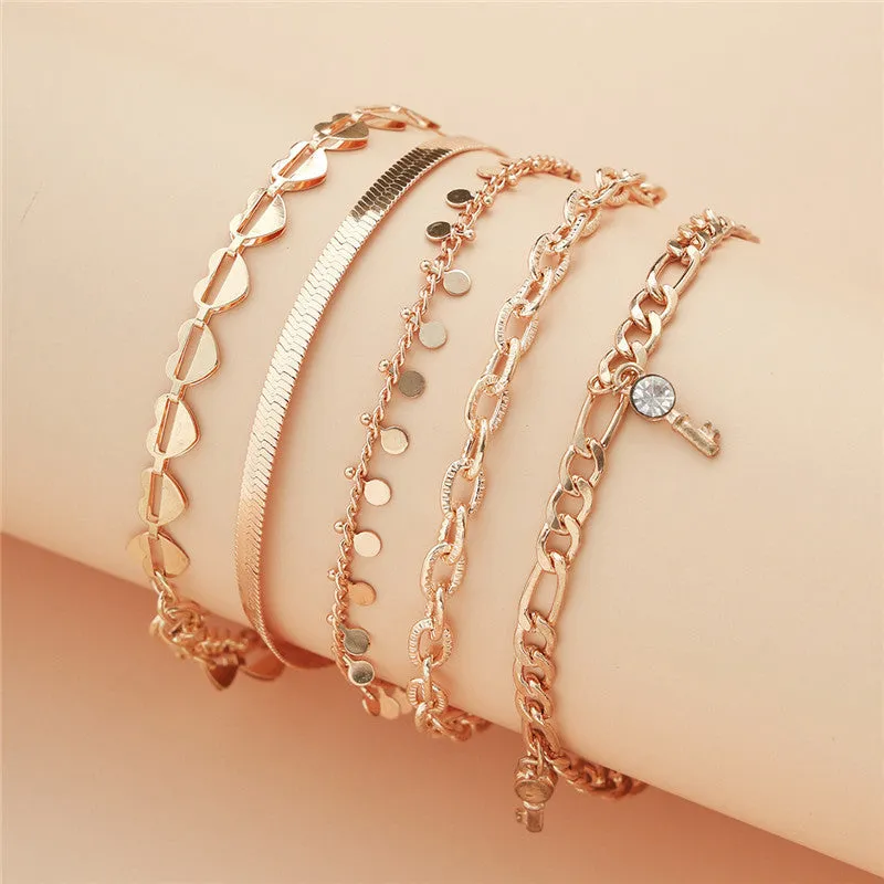 Trendy Snake Chain Anklets For Women Foot Jewelry