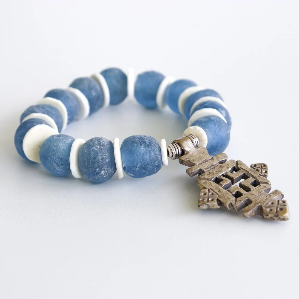 West African Trade Bead Bracelet