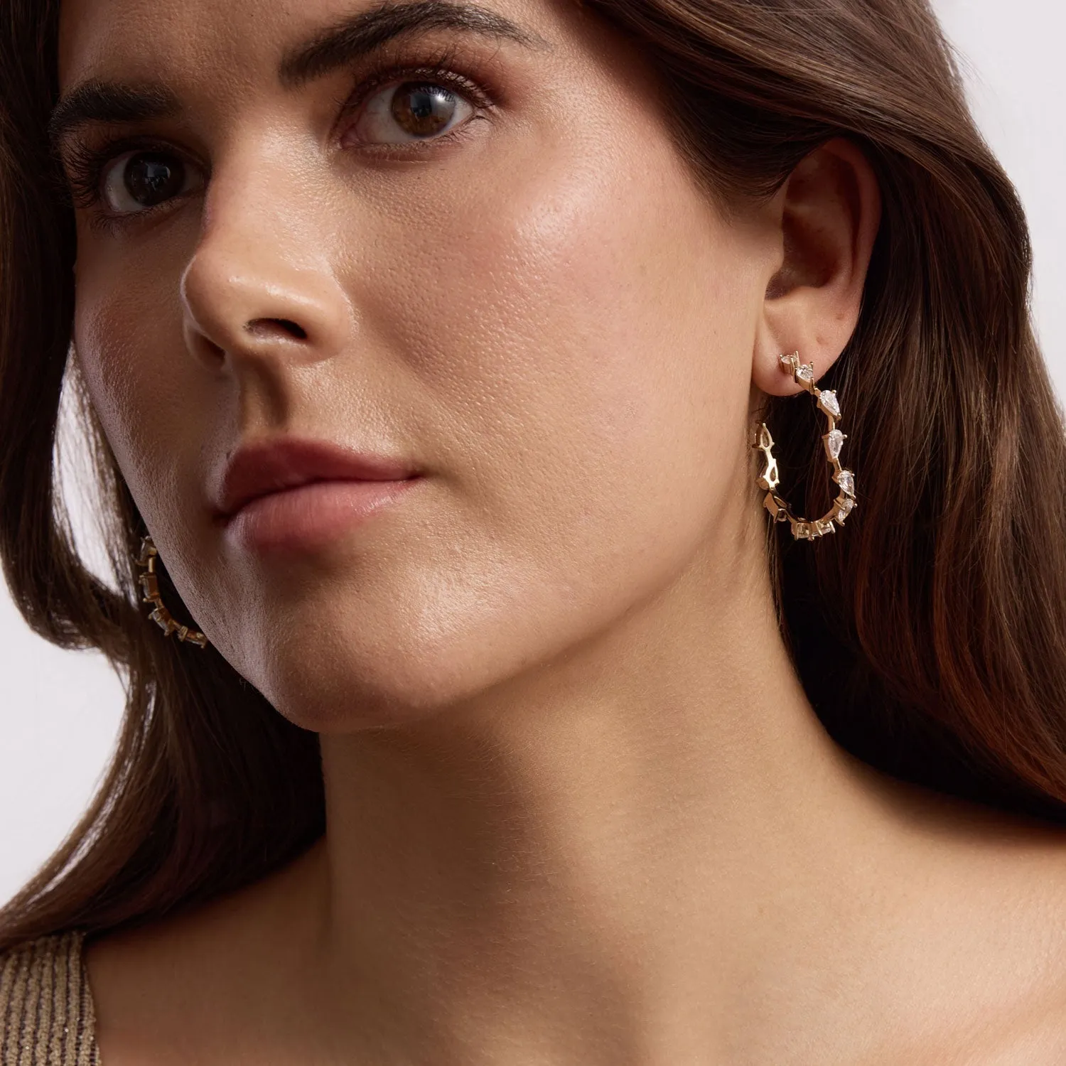 Worth Crystal Hoops by Mignonne Gavigan